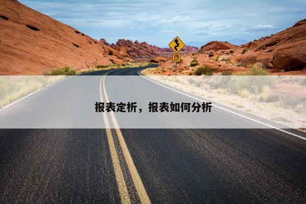 报表定析，报表如何分析