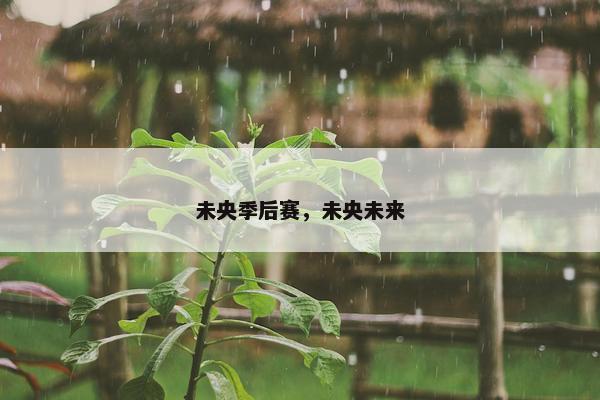 未央季后赛，未央未来