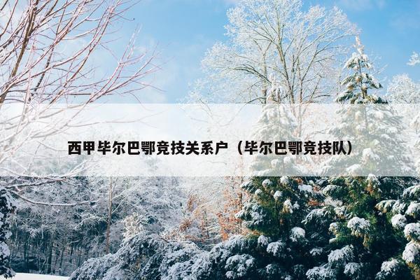 西甲毕尔巴鄂竞技关系户(毕尔巴鄂竞技队) 西甲毕尔巴鄂竞技关系户(毕尔巴鄂竞技队)