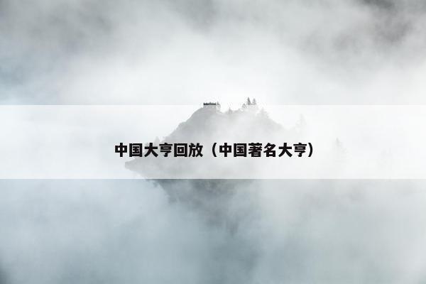 中国大亨回放(中国著名大亨) 中国大亨回放(中国著名大亨)