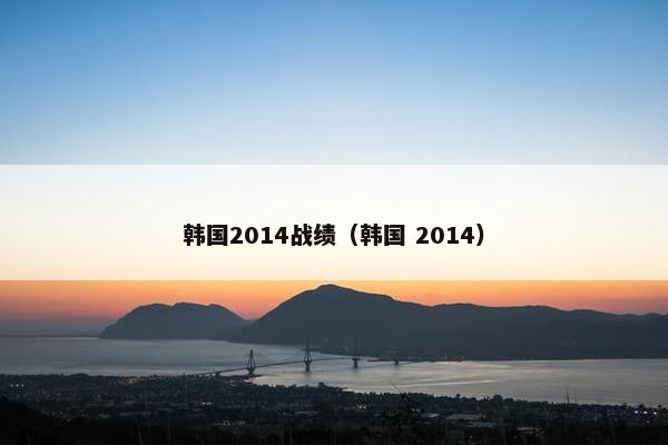 韩国2014战绩（韩国 2014）