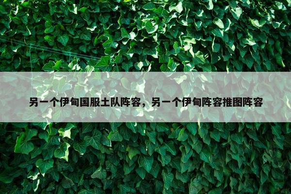 另一个伊甸国服土队阵容，另一个伊甸阵容推图阵容