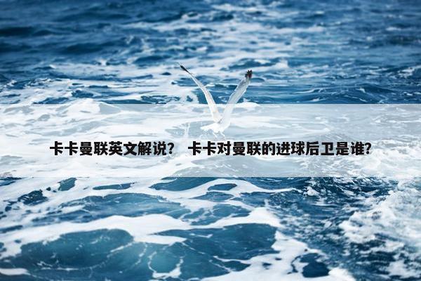 卡卡曼联英文解说？ 卡卡对曼联的进球后卫是谁？