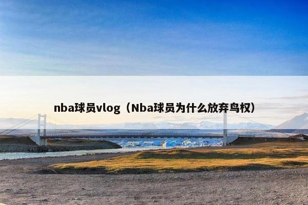 nba球员vlog（Nba球员为什么放弃鸟权）