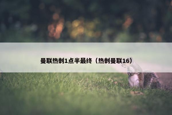 曼联热刺1点半最终（热刺曼联16）