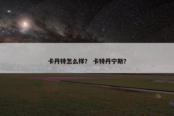 卡丹特怎么样？ 卡特丹宁斯？