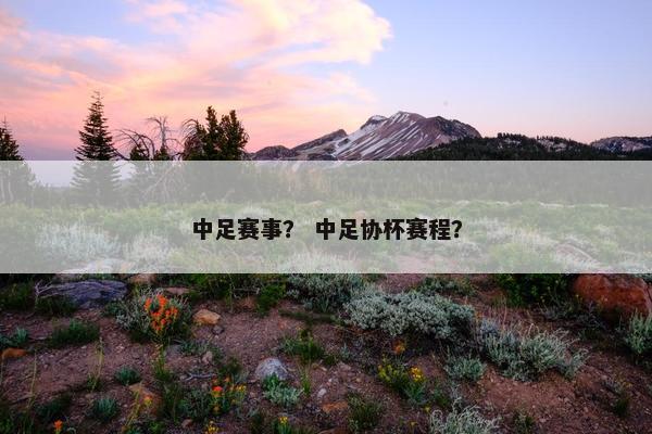 中足赛事？ 中足协杯赛程？