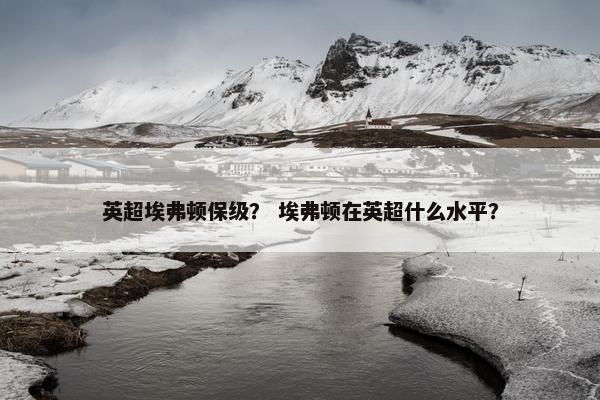 英超埃弗顿保级? 埃弗顿在英超什么水平? 英超埃弗顿保级? 埃弗顿在英超什么水平?