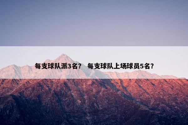 每支球队派3名？ 每支球队上场球员5名？