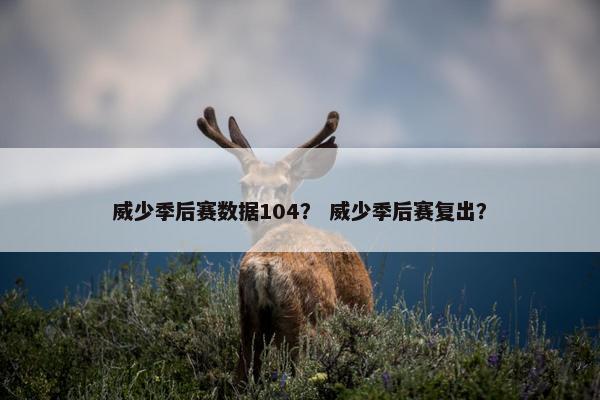 威少季后赛数据104? 威少季后赛复出? 威少季后赛数据104? 威少季后赛复出?