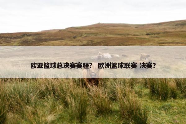 欧亚篮球总决赛赛程？ 欧洲篮球联赛 决赛？