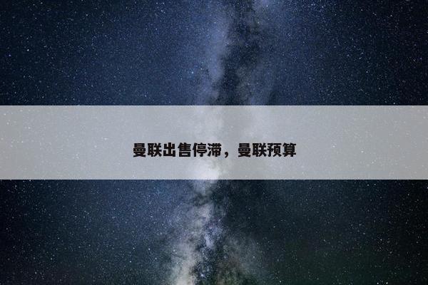 曼联出售停滞，曼联预算