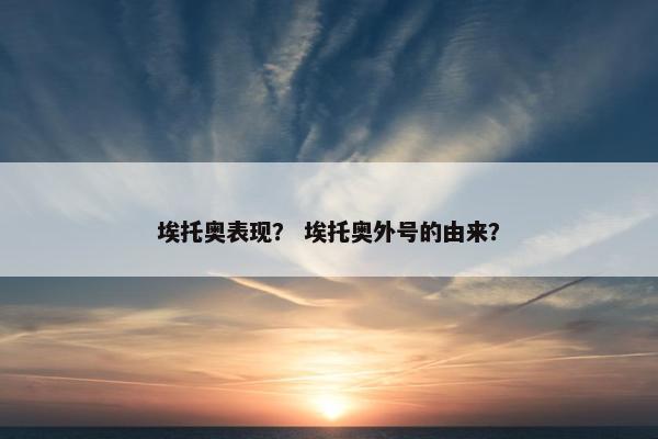 埃托奥表现? 埃托奥外号的由来? 埃托奥表现? 埃托奥外号的由来?