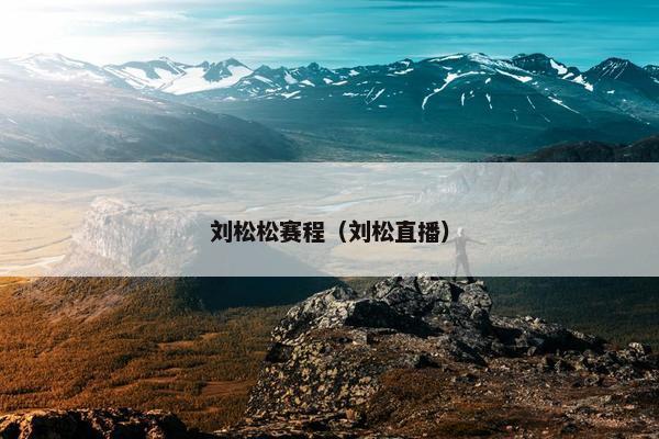 刘松松赛程（刘松直播）