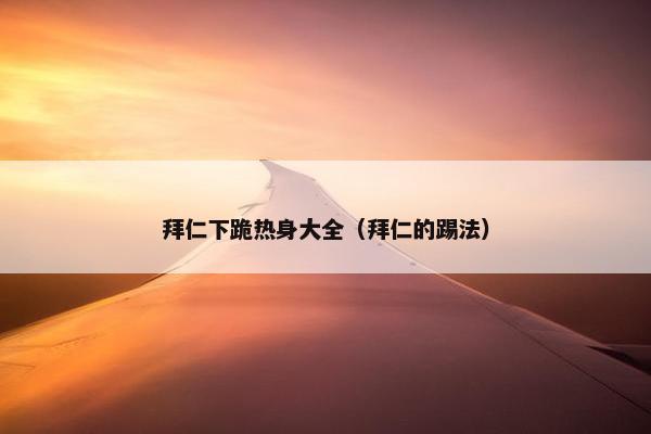 拜仁下跪热身大全(拜仁的踢法) 拜仁下跪热身大全(拜仁的踢法)