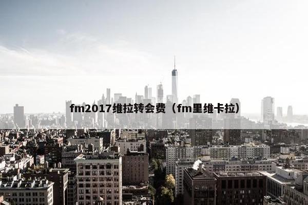 fm2017维拉转会费（fm里维卡拉）