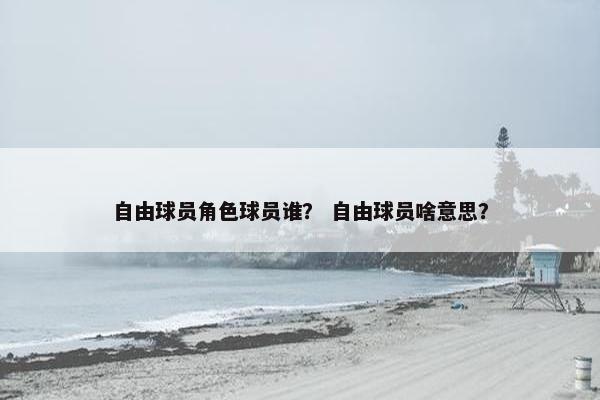 自由球员角色球员谁？ 自由球员啥意思？