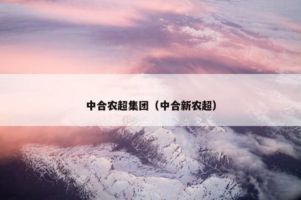 中合农超集团（中合新农超）