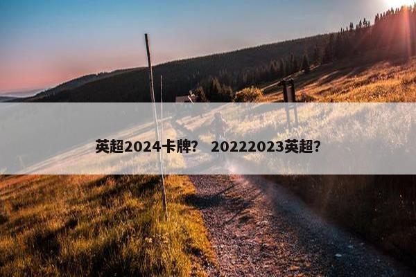 英超2024卡牌？ 20222023英超？