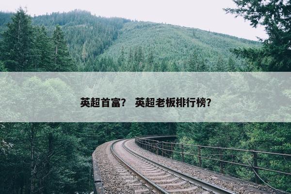 英超首富？ 英超老板排行榜？