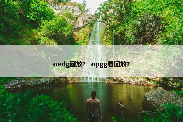 oedg回放? opgg看回放? oedg回放? opgg看回放?