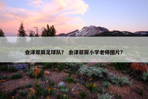 会泽翠屏足球队？ 会泽翠屏小学老师图片？
