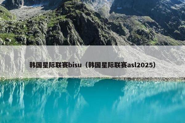 韩国星际联赛bisu（韩国星际联赛asl2025）