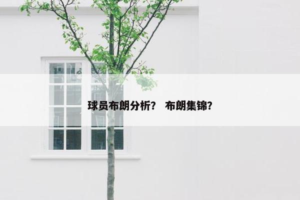 球员布朗分析？ 布朗集锦？