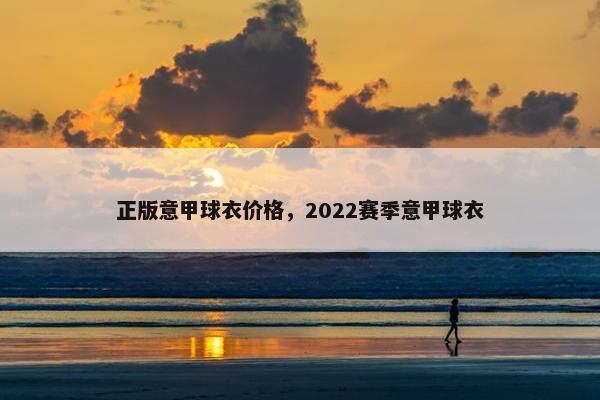 正版意甲球衣价格，2022赛季意甲球衣