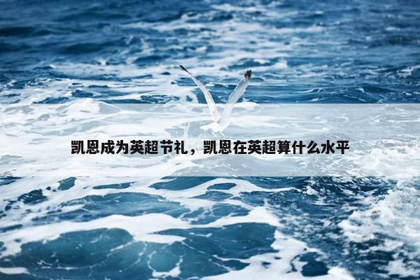 凯恩成为英超节礼，凯恩在英超算什么水平