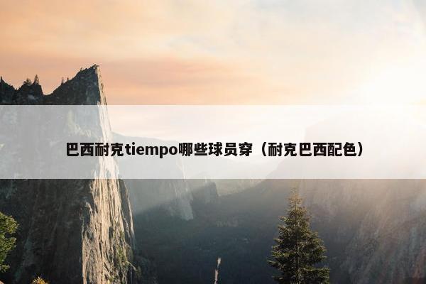 巴西耐克tiempo哪些球员穿（耐克巴西配色）