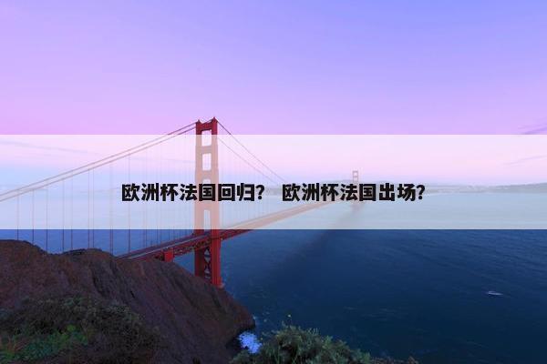 欧洲杯法国回归？ 欧洲杯法国出场？
