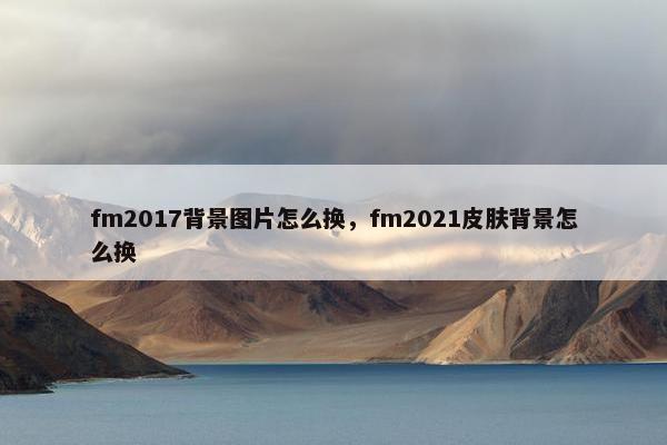 fm2017背景图片怎么换，fm2021皮肤背景怎么换