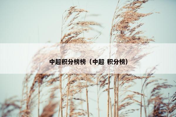 中超积分榜榜（中超 积分榜）