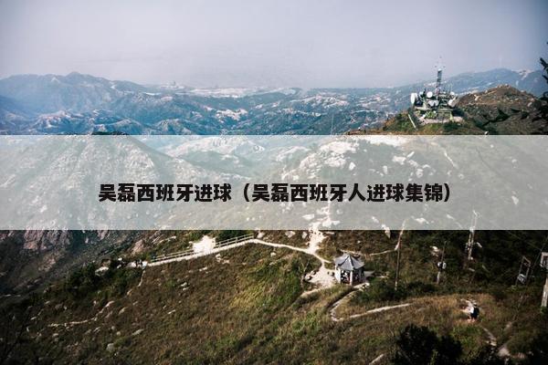 吴磊西班牙进球（吴磊西班牙人进球集锦）