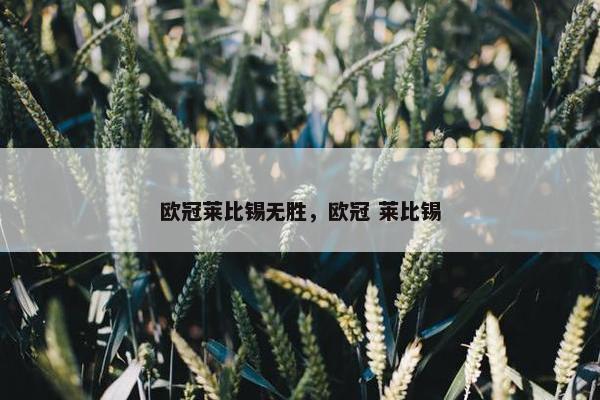 欧冠莱比锡无胜，欧冠 莱比锡
