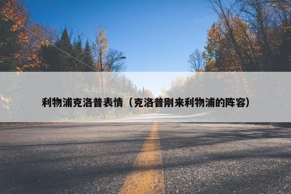 利物浦克洛普表情（克洛普刚来利物浦的阵容）