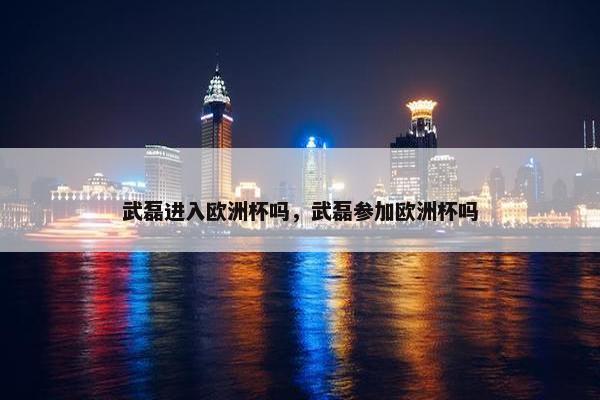 武磊进入欧洲杯吗，武磊参加欧洲杯吗