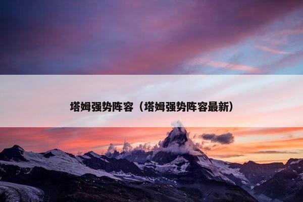 塔姆强势阵容（塔姆强势阵容最新）