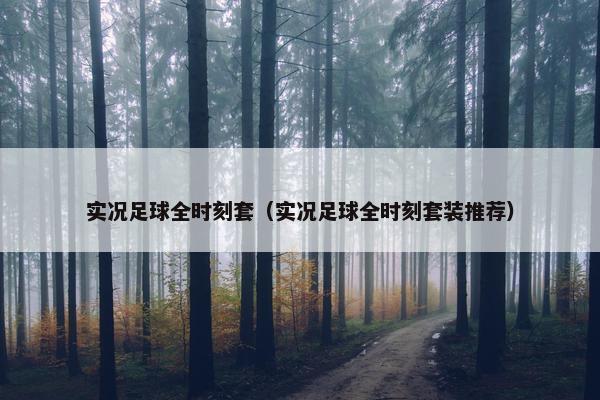 实况足球全时刻套（实况足球全时刻套装推荐）