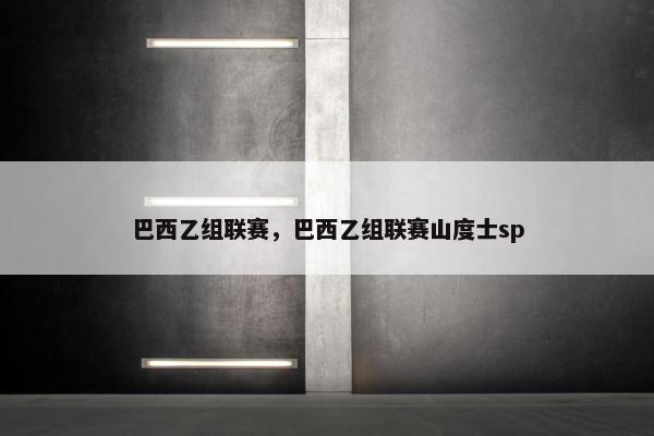 巴西乙组联赛，巴西乙组联赛山度士sp