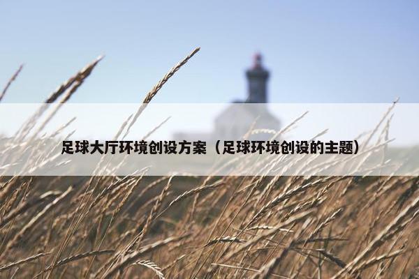 足球大厅环境创设方案（足球环境创设的主题）