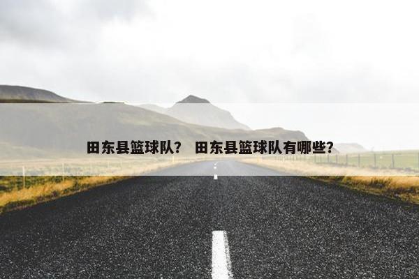 田东县篮球队？ 田东县篮球队有哪些？