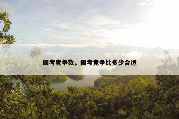 国考竞争数，国考竞争比多少合适