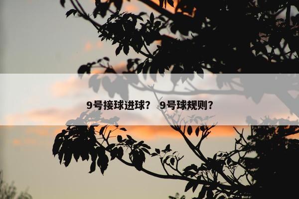 9号接球进球？ 9号球规则？