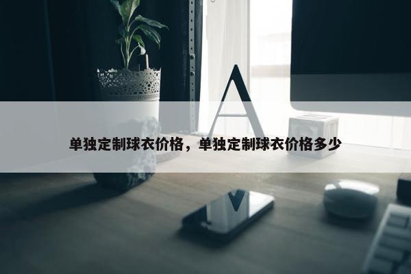 单独定制球衣价格，单独定制球衣价格多少