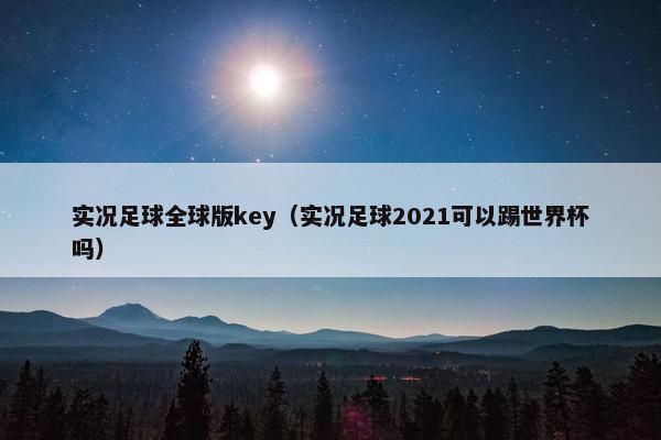 实况足球全球版key（实况足球2021可以踢世界杯吗）