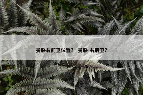 曼联右前卫位置？ 曼联 右后卫？