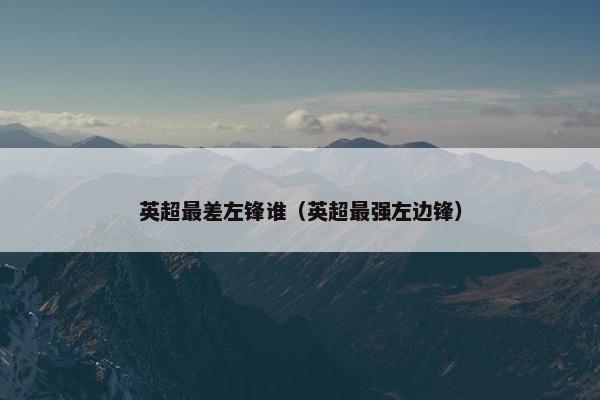 英超最差左锋谁（英超最强左边锋）