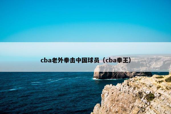 cba老外拳击中国球员（cba拳王）